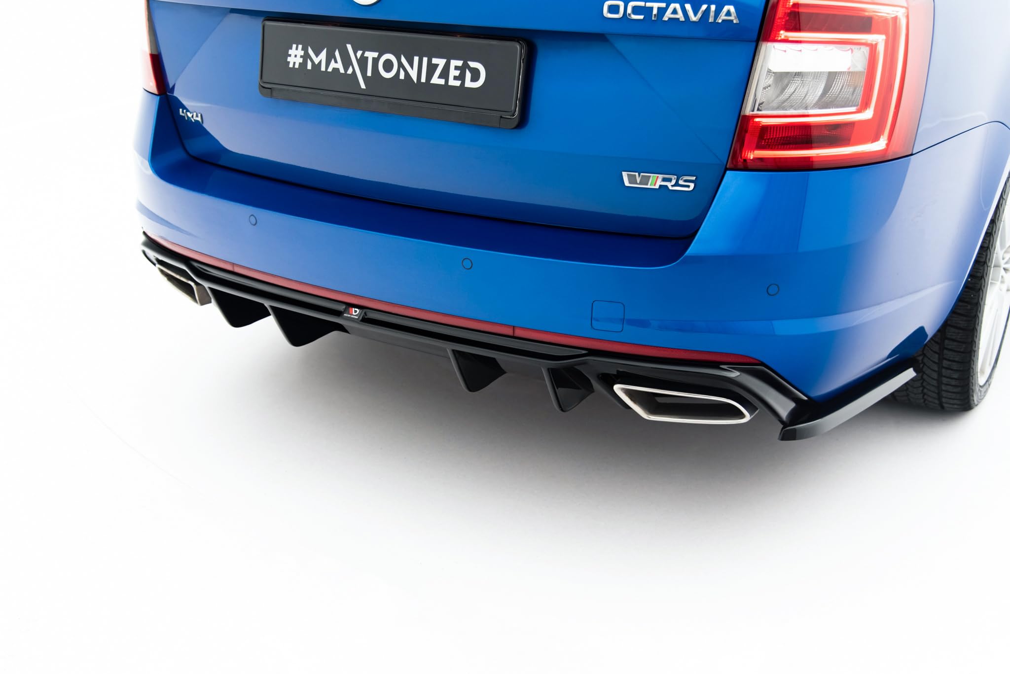 Maxton Design Heckdiffusor V.2 für Skoda Octavia RS 3 III 5E (Diesel und Benziner) Hochglanz schwarz