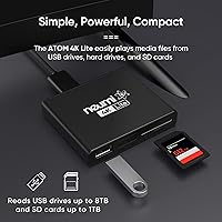 Vista 2 de NEUMI Atom 4K Lite Reproductor multimedia digital Ultra-HD para unidades USB y tarjetas SD, reproduce videos 4K/UHD, HEVC/H.265, HDMI y AV