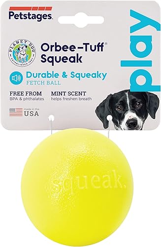 Miniatura 7 de Planet Dog Orbee-Tuff Squeak Ball - Juguete amarillo para perros