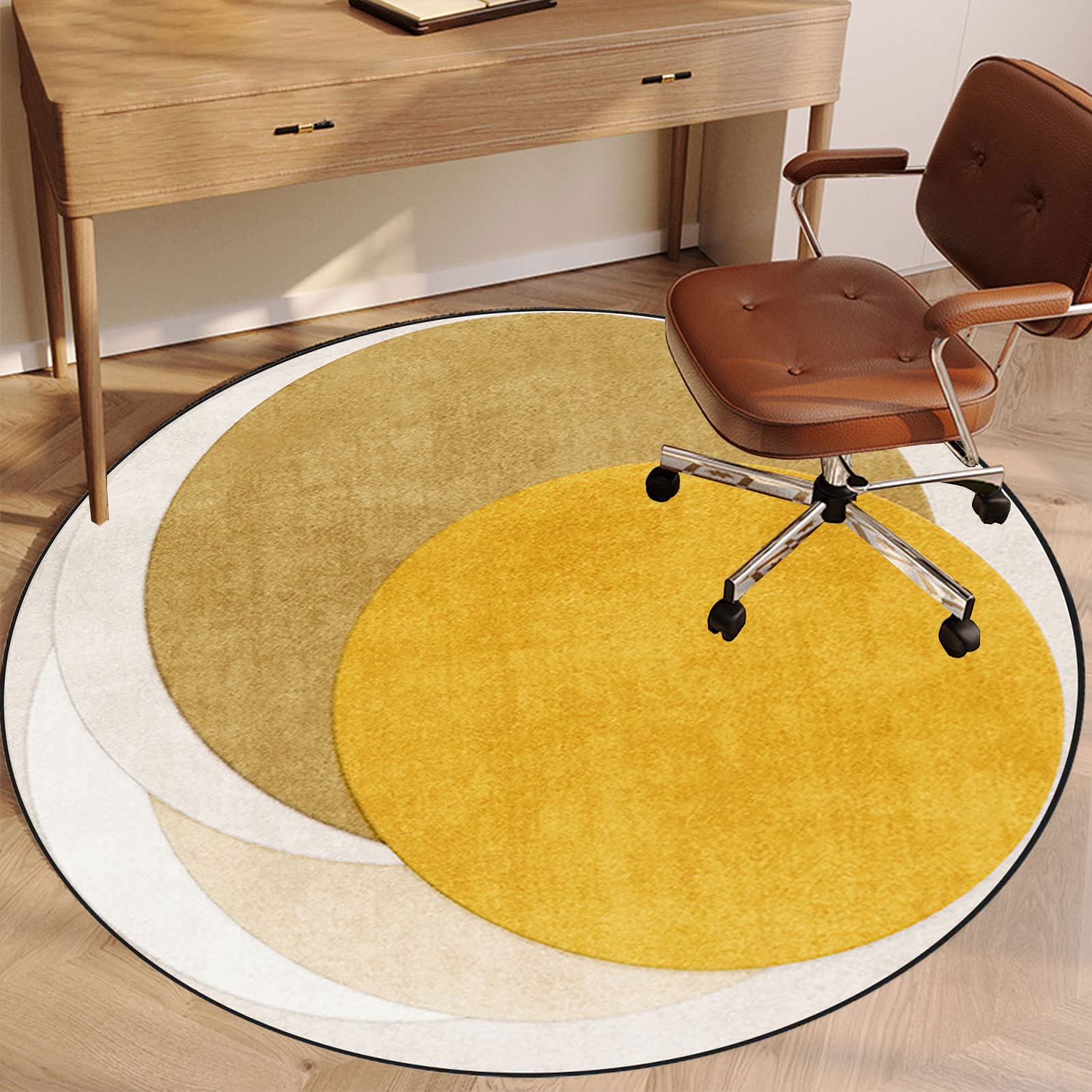 EYZO Tappetino per Sedia da Ufficio, Rotondo 160 cm, Antiscivolo,Sedia Protettiva Multiuso Chair Mats per Pavimenti in Legno Duro e Piastrelle AntiGraffio, Chairmat Tappeto per Sedie da Scrivania