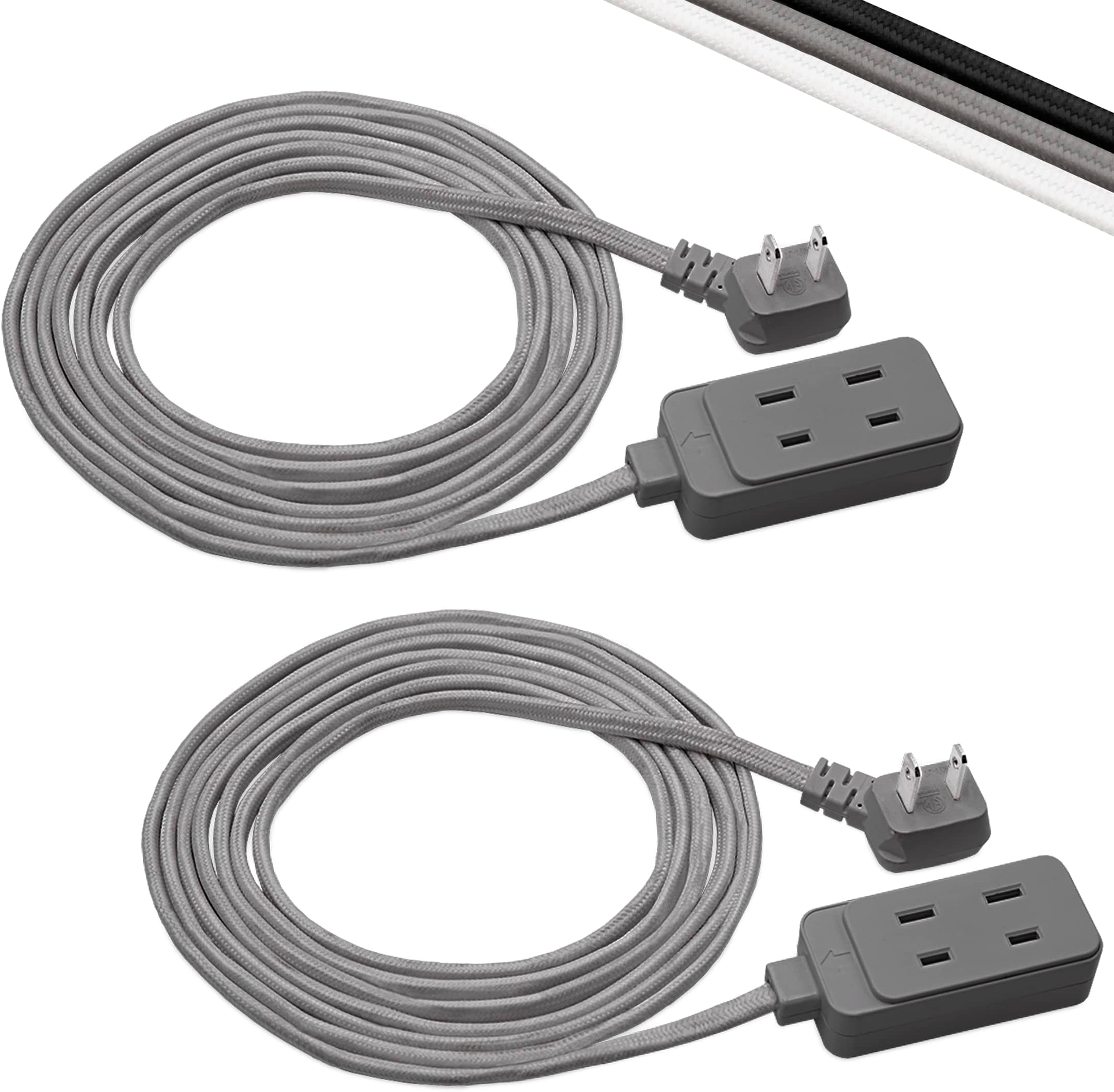 Woods 990547 16/2 SVT Small Appliance Extension Cord, 20Foot, Gray Electrical Cables