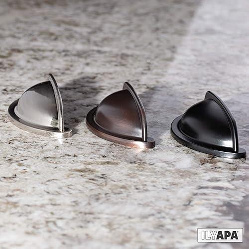 Miniatura 8 de Manijas en bronce aceitado para muebles de cocina  mango de cajón de 3 pulgadas  paquete de 10 unidades de hardware de mueble de cocina