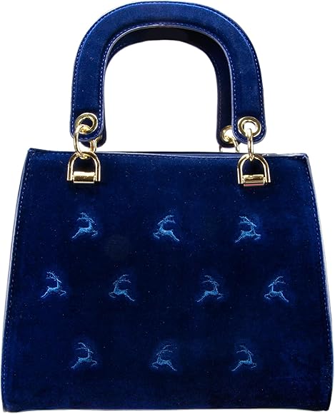 Blaue samt tasche Clearance