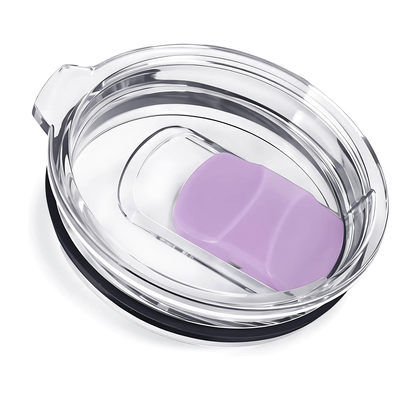 Magnetic Slider Replacement Lid Compatible with Ember First and Second Generation Mugs, 14 oz, Splash-Proof, Purple/Clear