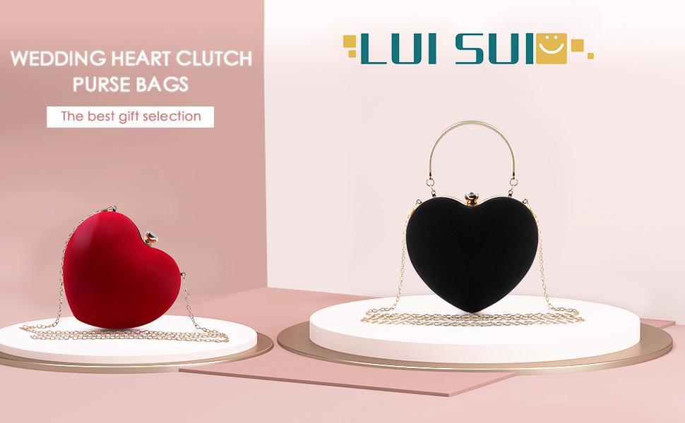 Bolso de mano pequeño en forma de corazón para fiesta miniatura 7