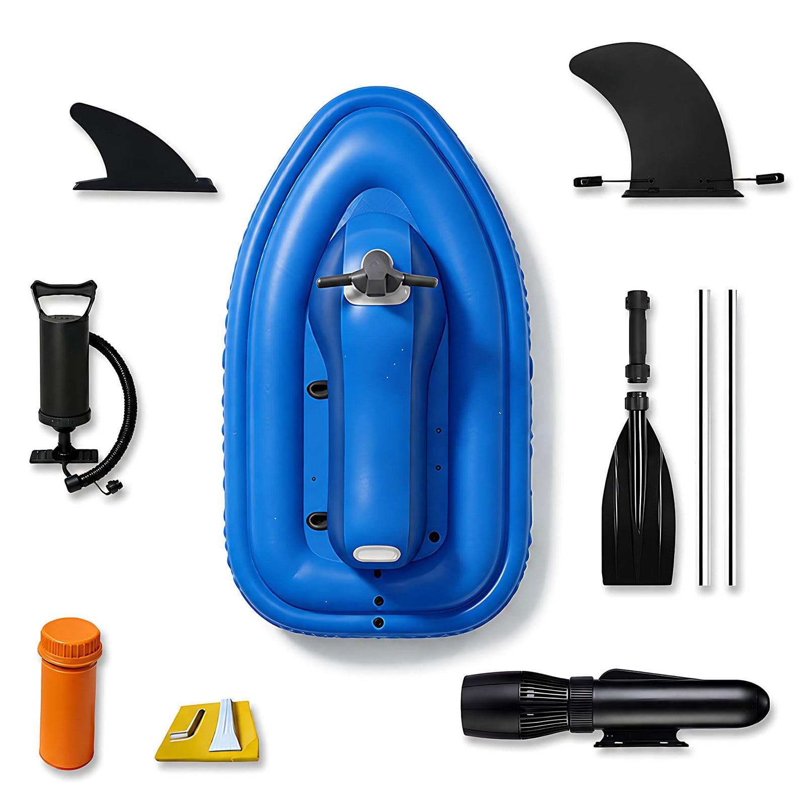 liuyunfeiGL Inflatable Jet Boat w/ 700W Motor, 10-Speed, 160min Runtime