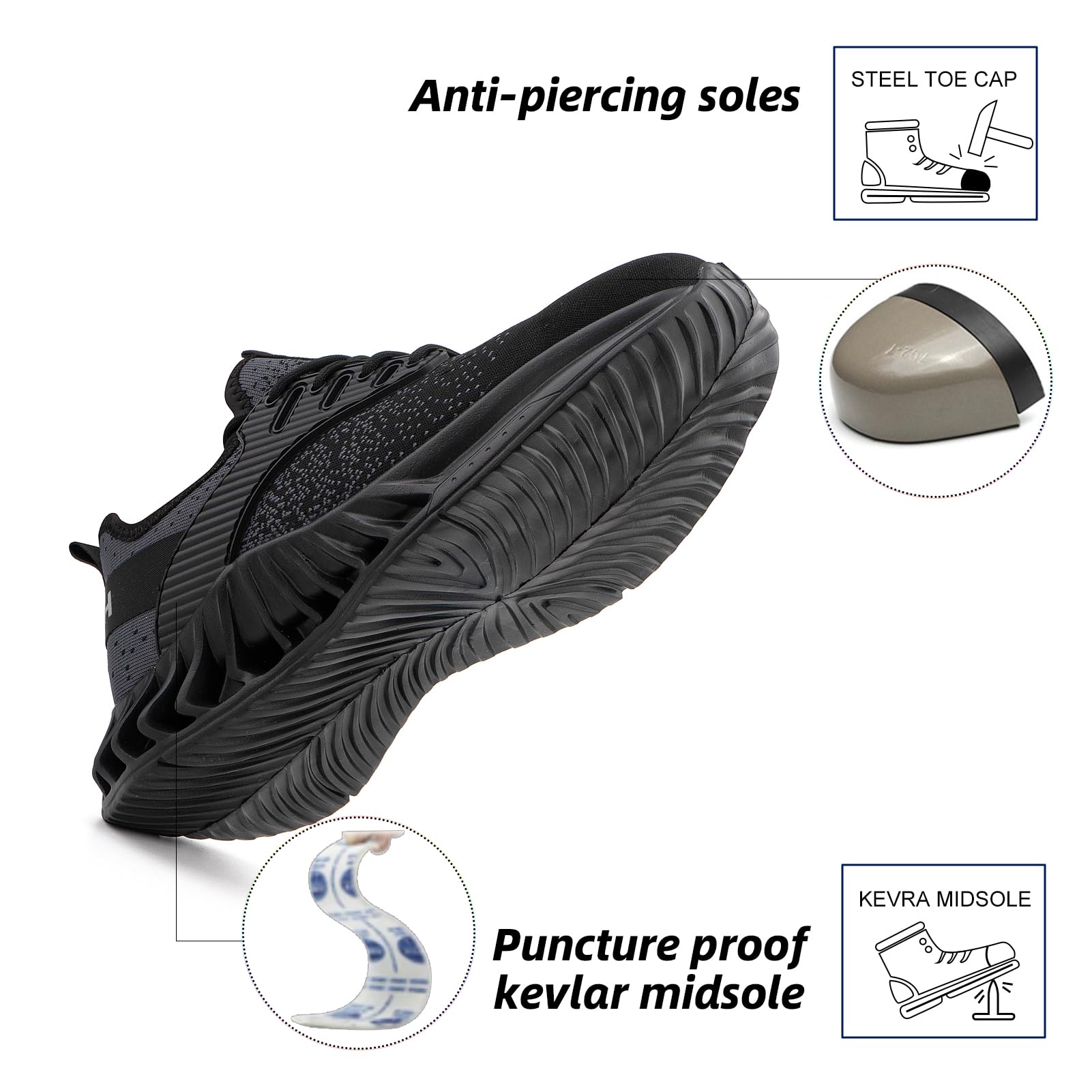 Hitmars Scarpe Antinfortunistiche Uomo Donna