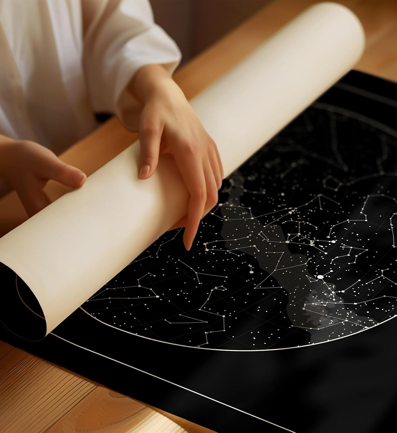 CELESTORY Custom Star Map Framed Night Sky Print Constellation Map Star Chart Gift Wall Art Poster Personalized Star Map for Specific Date Unique Gifts for Him Meaningful Gifts for Her - Pitch Black - Image 6