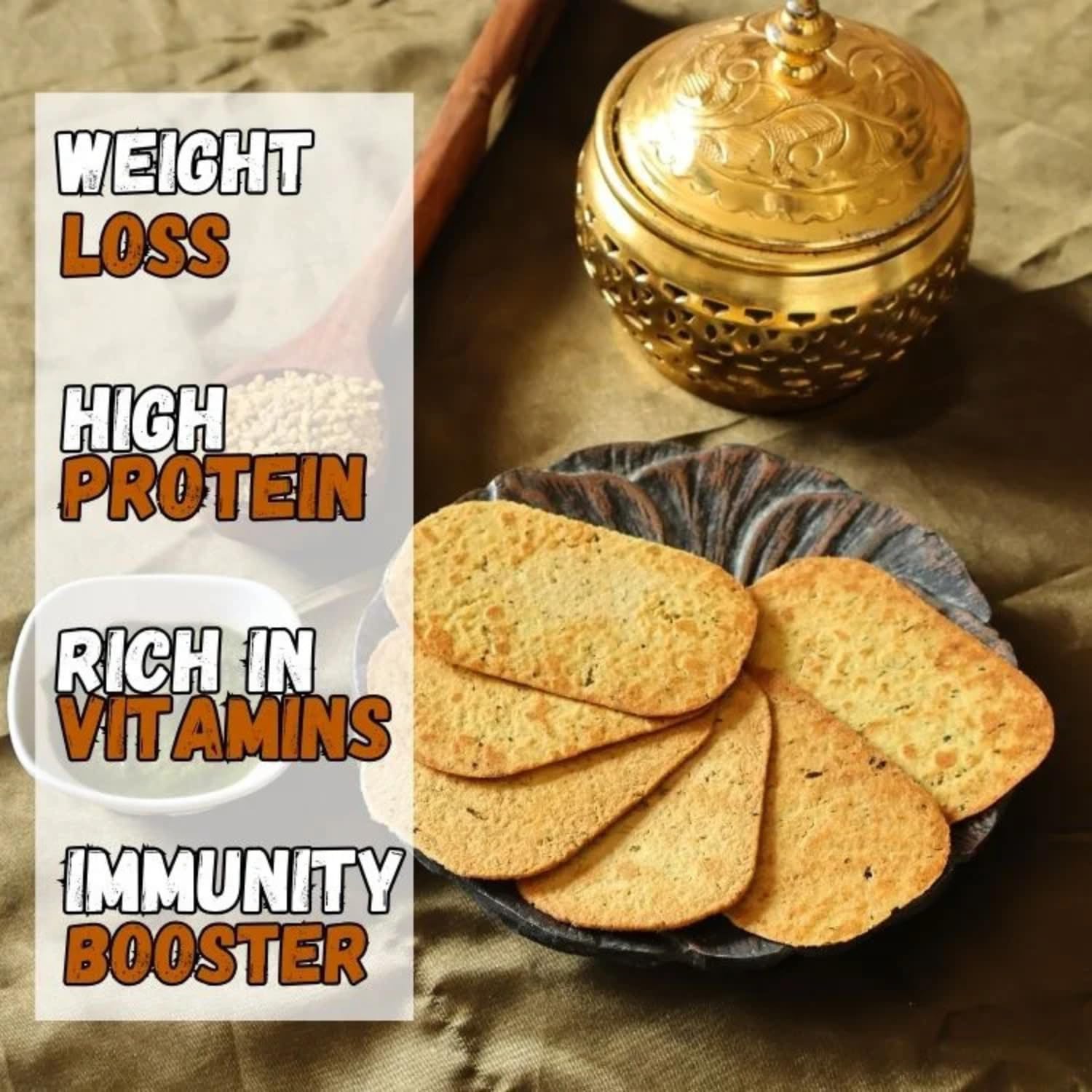 Healthy Master Roasted Whole Wheat Methi Pocket Khakhra – 320g | Baked Not Fried | Travel-Friendly | No Maida | Crunchy Tea-Time Snack - Image 3 thumbnail