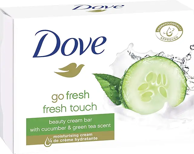 Dove Go Fresh Seife: Erfrischende Creme Bar mit Gurke & Grünem Tee, 8er Pack