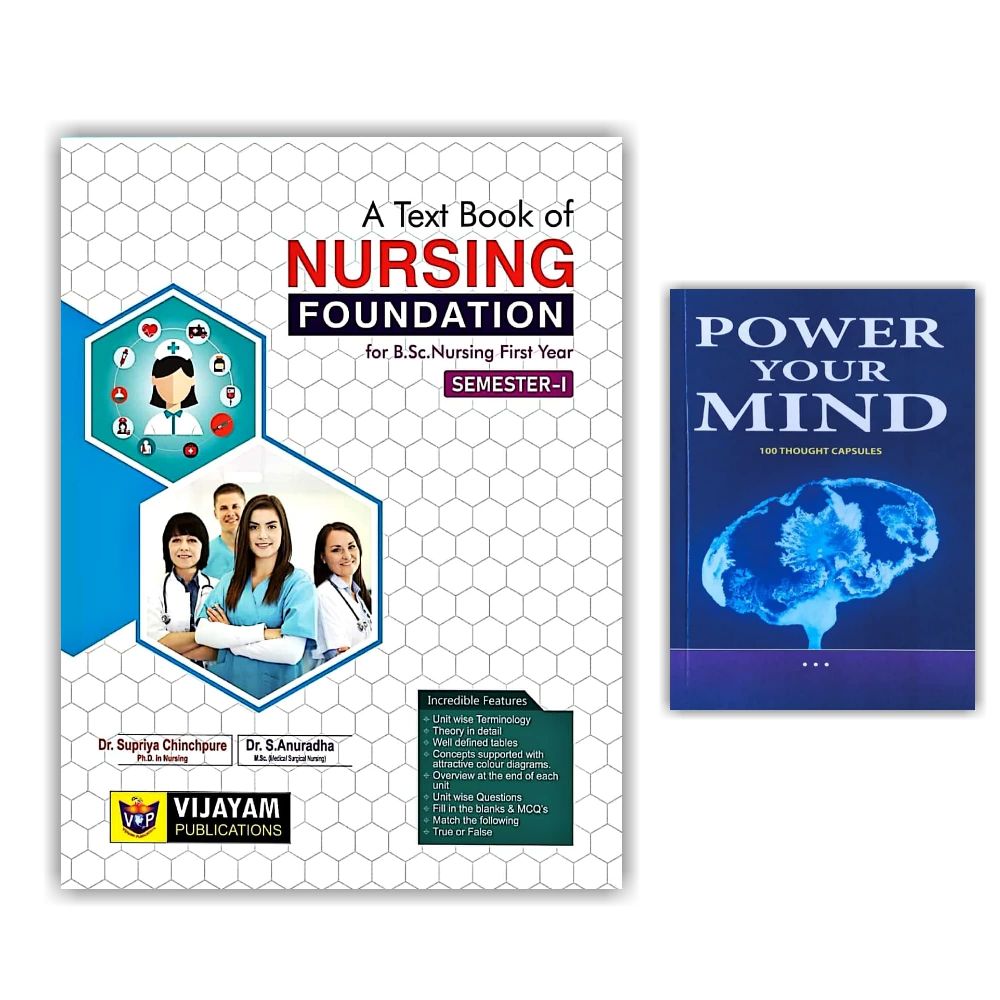 Nursing Foundation Textbook for BSc Nursing First year (semester-1) and Power your Mind book - Pack of 2 book [ENGLISH MEDIUM]