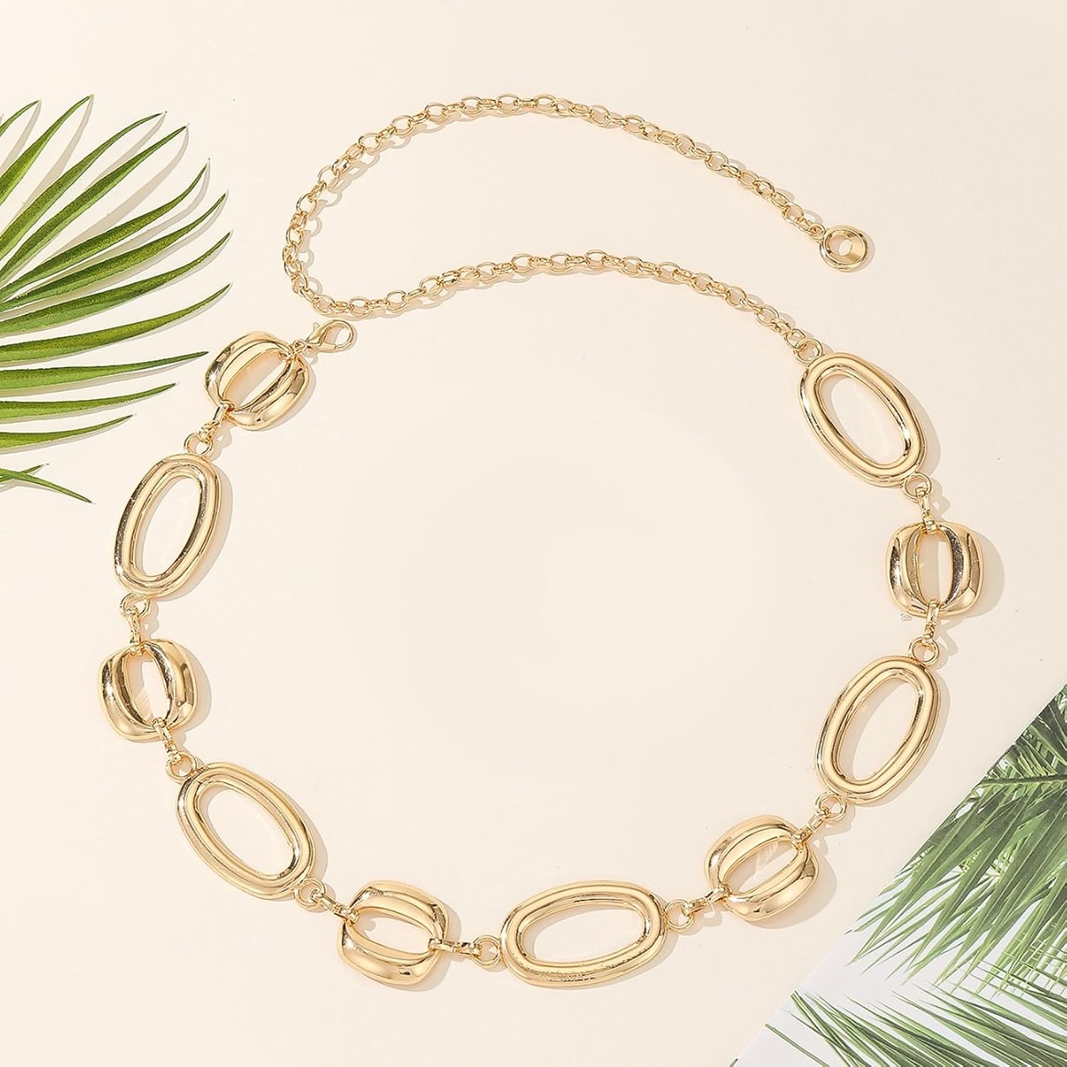 Shiny Waist Chain for Dresses Metal Boho Waist Chains Belly Chains Hip Belts Fashion Body Chain Belts with Round Ring Suitable for Daily Wear Parties Music Festivals Street Style Beach Vacation Elegant & Refined for Women