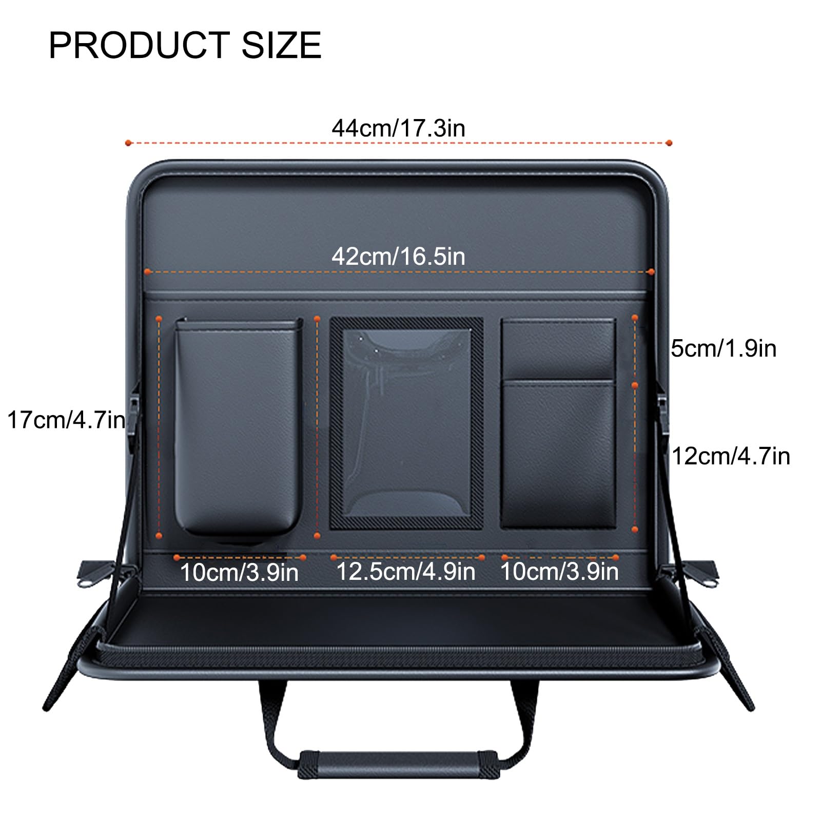 Mesa de Coche Portátil, Bandeja para Volante de Coche 2 en 1, Bandeja Ajustable para Asiento de Pasajero, Escritorio Ajustable para, Mesa para Teléfono Móvil Bebida