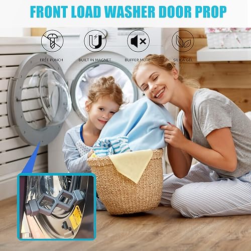 Miniatura 3 de NICENICY Accesorio de puerta de lavadora de carga frontal, magnético Accesorio de puerta de lavadora para mantener la puerta de la lavadora de carga