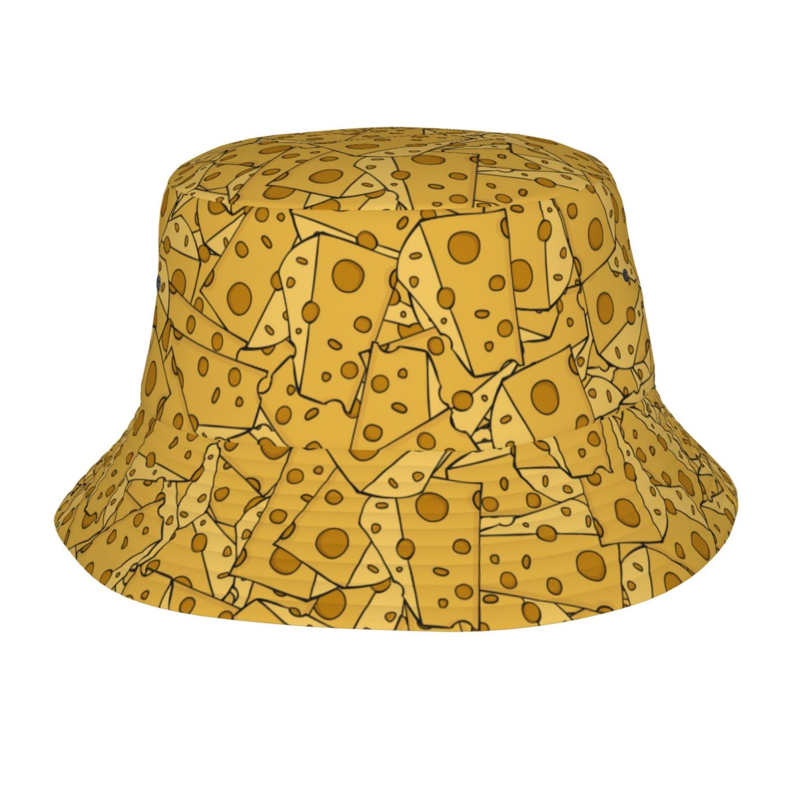 Cheese Bucket Hat for Women Men Teens Unisex Beach Fisherman Hats,Sun Cap Packable Outdoor
