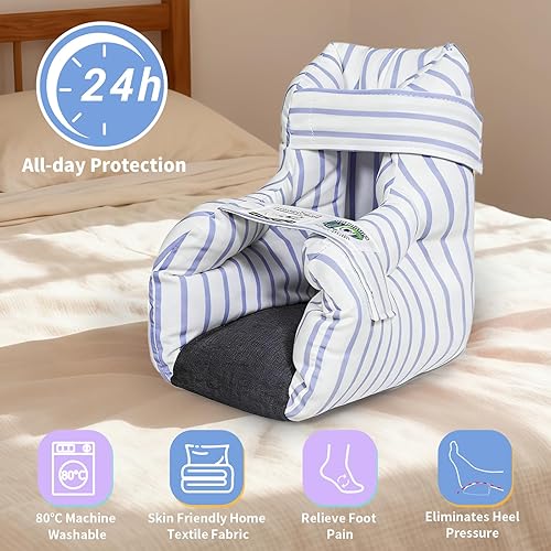 Miniatura 7 de Cojín protector de talón para úlceras por presión, almohada de pie para pacientes postrados en cama, protectores de talón para dolor de talón