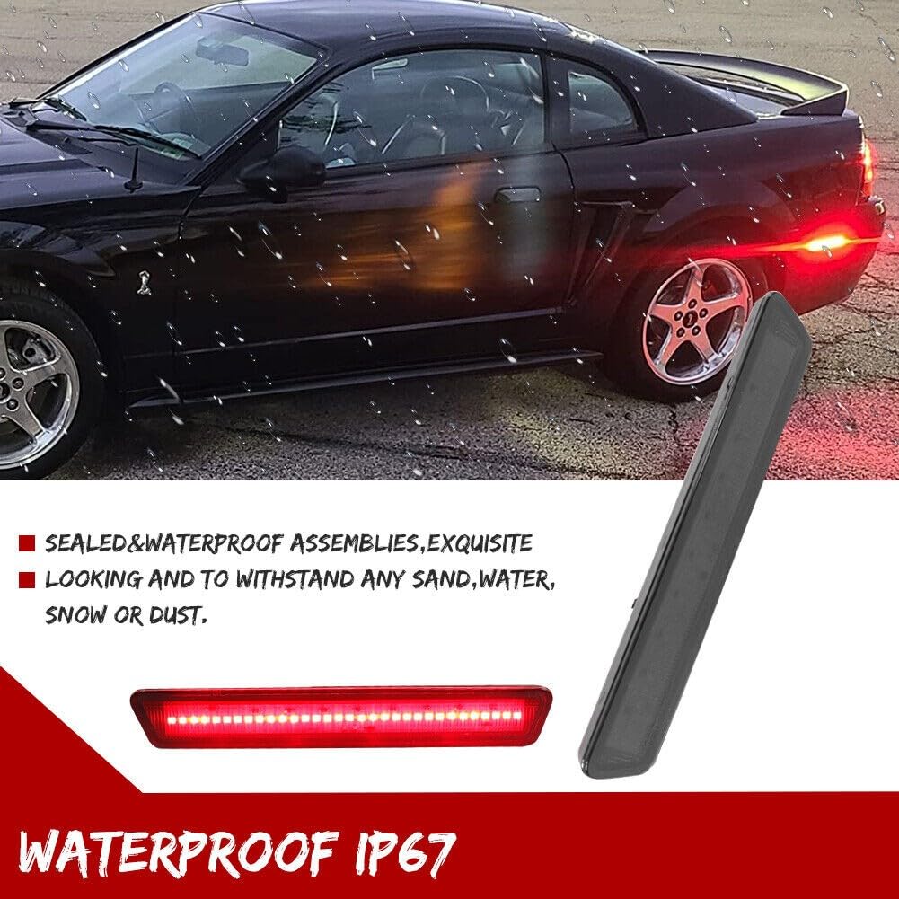 Luces LED Rojas De Marcador Lateral Para Ford Mustang 2005-2009 - 54 SMD, Plug & Play, 12V