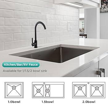 MATTE BLACK KITCHEN Mixer Tap With Swivel Spout Drip Free Ceramic Cartridge WELS $63.85