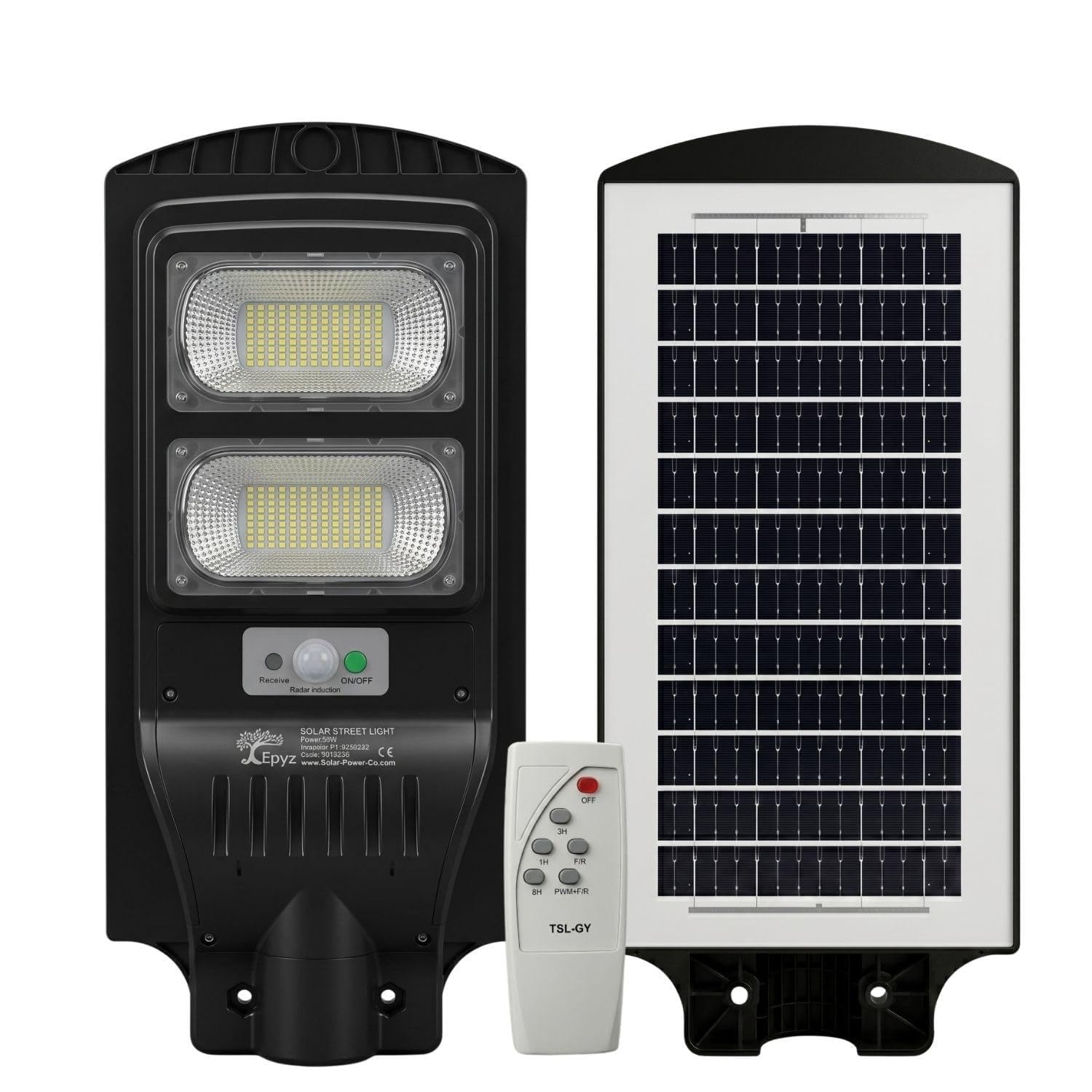 Epyz Plastic 60 Watt Solar Street Lights with Remote, 256 LEDs, Motion Sensor and Dusk to Dawn for Garden, Street, Lawn [ with Out Pole ] [ Pack of 1, Cold White Light ]-image-26