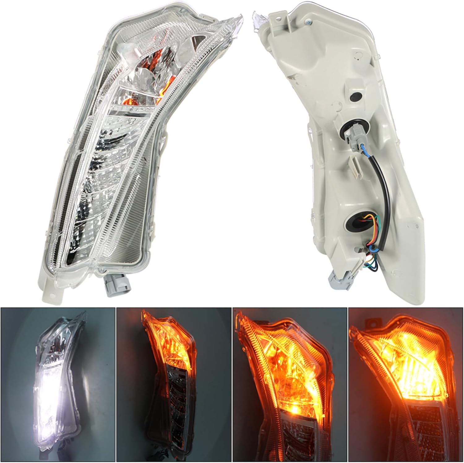 WFLNHB Daytime Running Fog Lights Lamps Turn Signal Replacement for Camry XSE XLE 2015 2016 2017 Driver and Passenger Side 8152006050 TO2530153