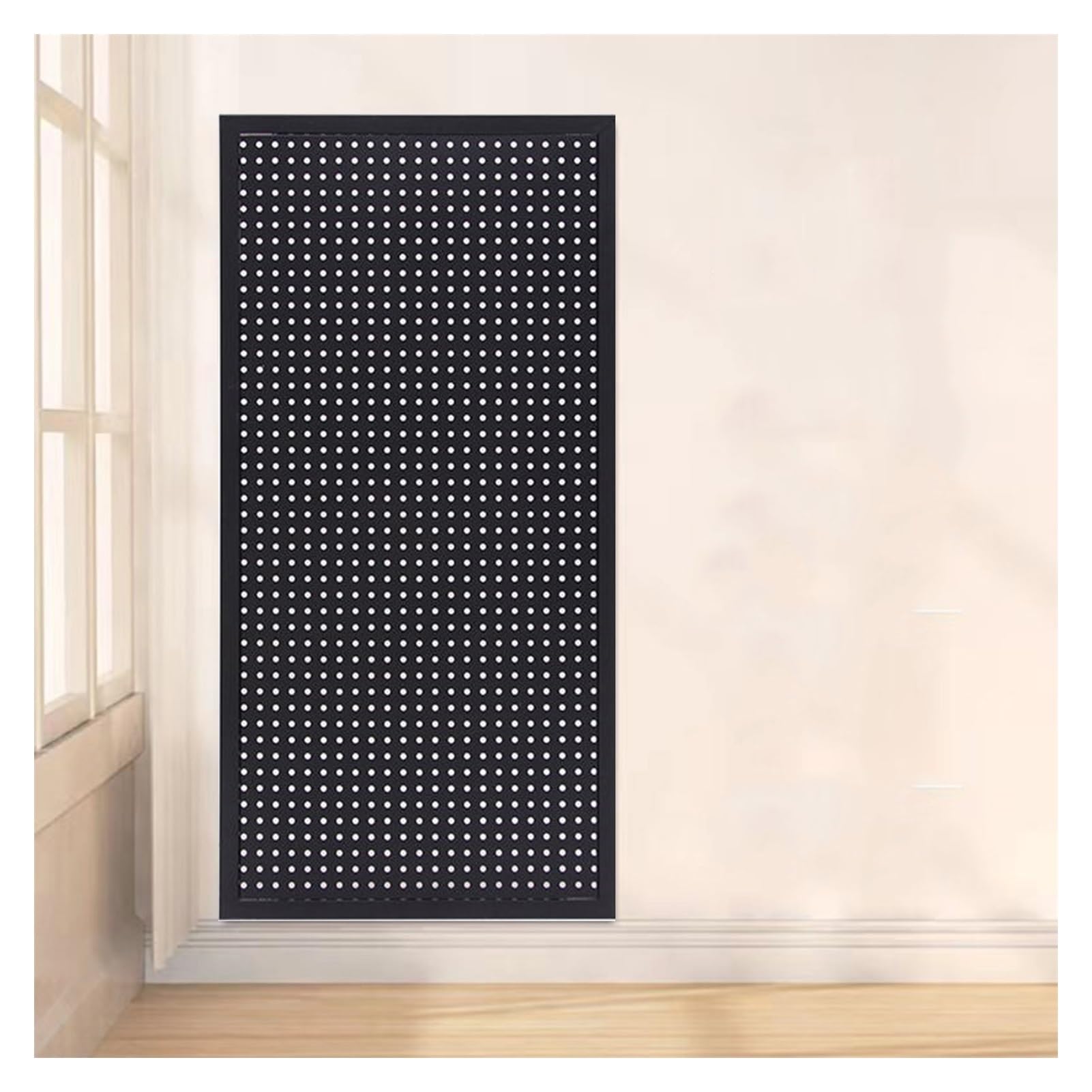 Zestaw ścienny do pegboardów, 99 x 99 cm, czarny, 2 szt., idealny do kuchni, rękodzieła, warsztatu i garażu, uchwyt ekspozycyjny na narzędzia i materiały eksploatacyjne
