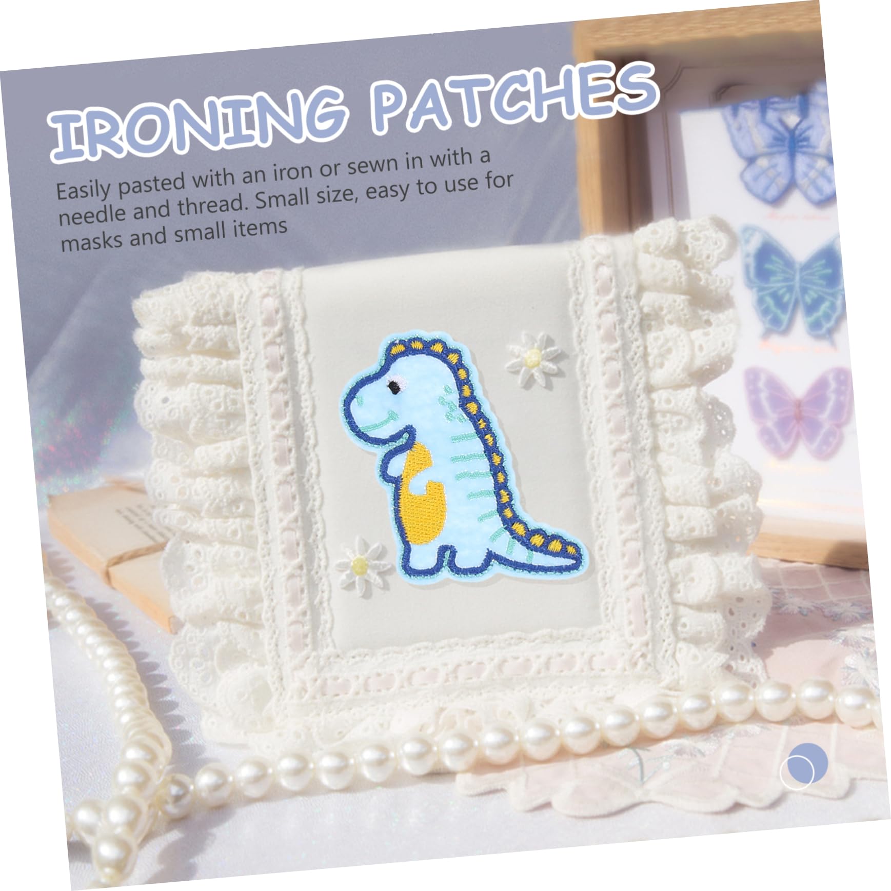 SHINEOFI 3 Stück 2 Dinosaurier-Aufkleber Flicken aufnähen Aufnäher für Jeans Ornament für Kinder schuhreparatur kinder bastelset Reparaturmaterialien für Kleidung Rucksack-Patches Polyester