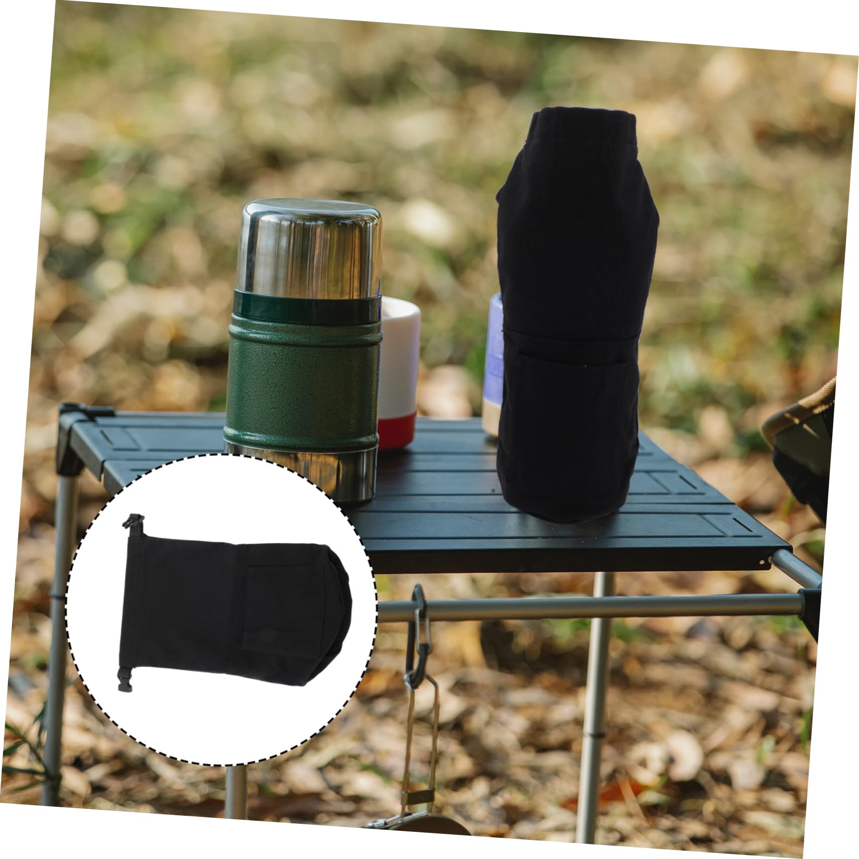 Totority Retro Kerosene Lamp Bag Camping Lantern Pouch Large Opening Durable Canvas