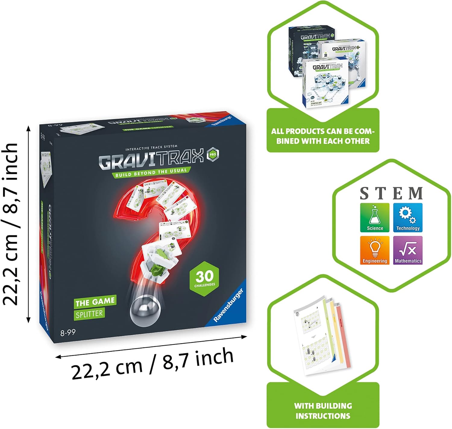 Ravensburger GraviTrax The Game - PRO Splitter - Marble Challenge Logic Brain Games and STEM Toys for Kids Age 8 Years Up - Image 2