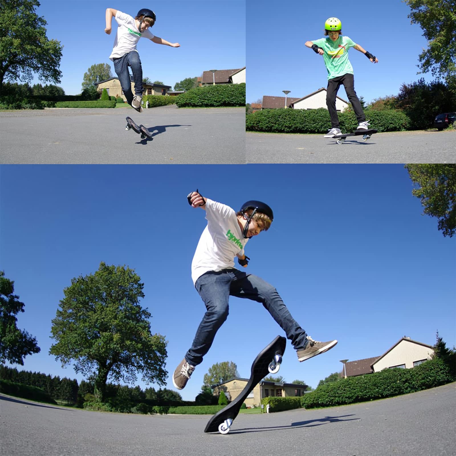 Waveboard Kinder ab 10 Jahre, Streetsurfing Waveboard Snakeboard mit Leuchtrollen, Waveboards mit Tasche und Zubehör, Skateboard für Mädchen und Junge, Belastbar Bis 100 kg