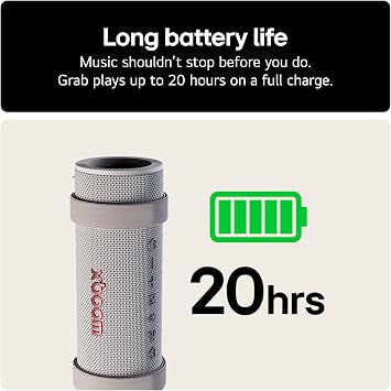 LG xboom Grab by will.i.am | Bluetooth Speaker | xboom Signature Sound with Ultimate Portability | Grey