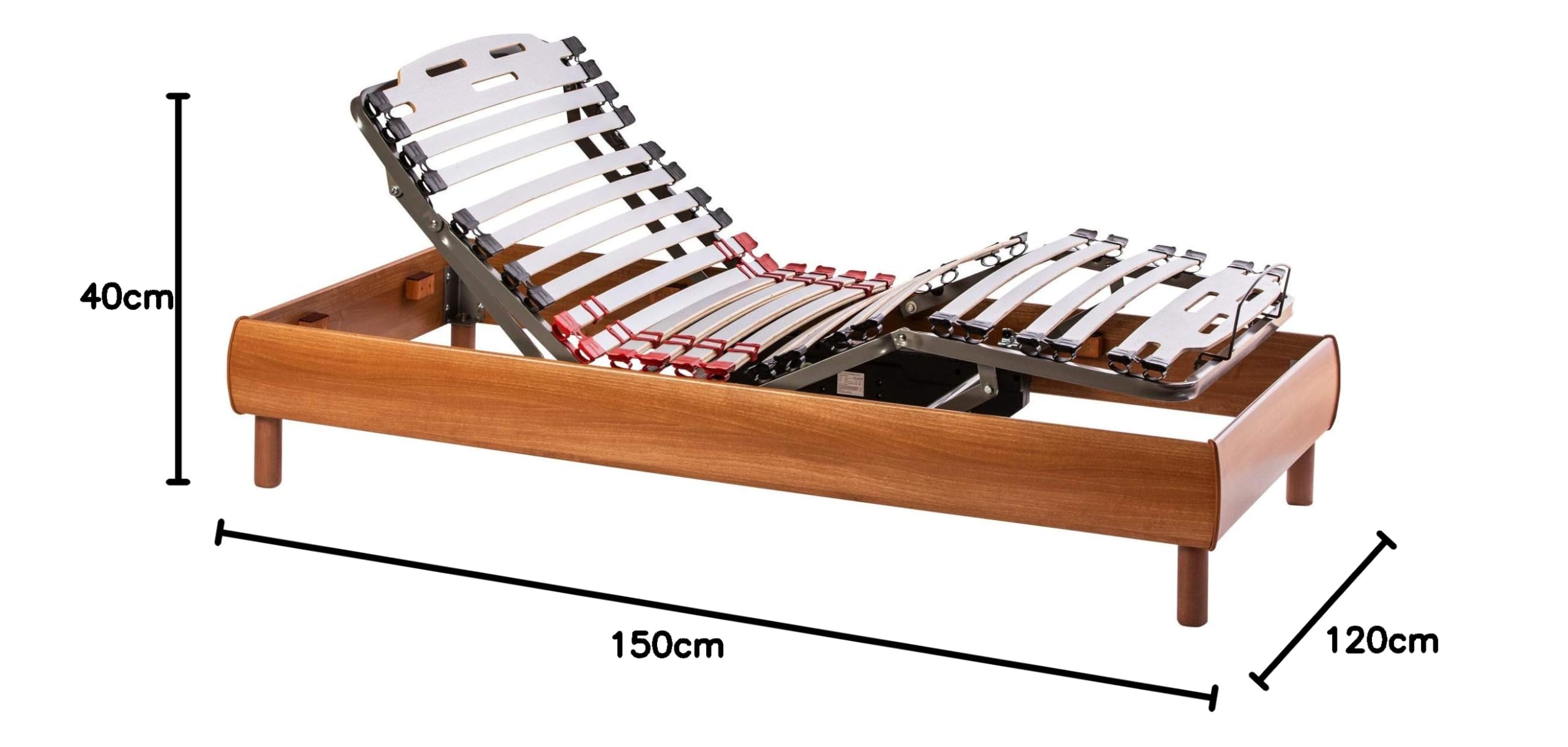 ekamia - Nix Cama Articulada Eléctrica para el Mejor Descanso - 105cm x 190cm, Mando con Cable