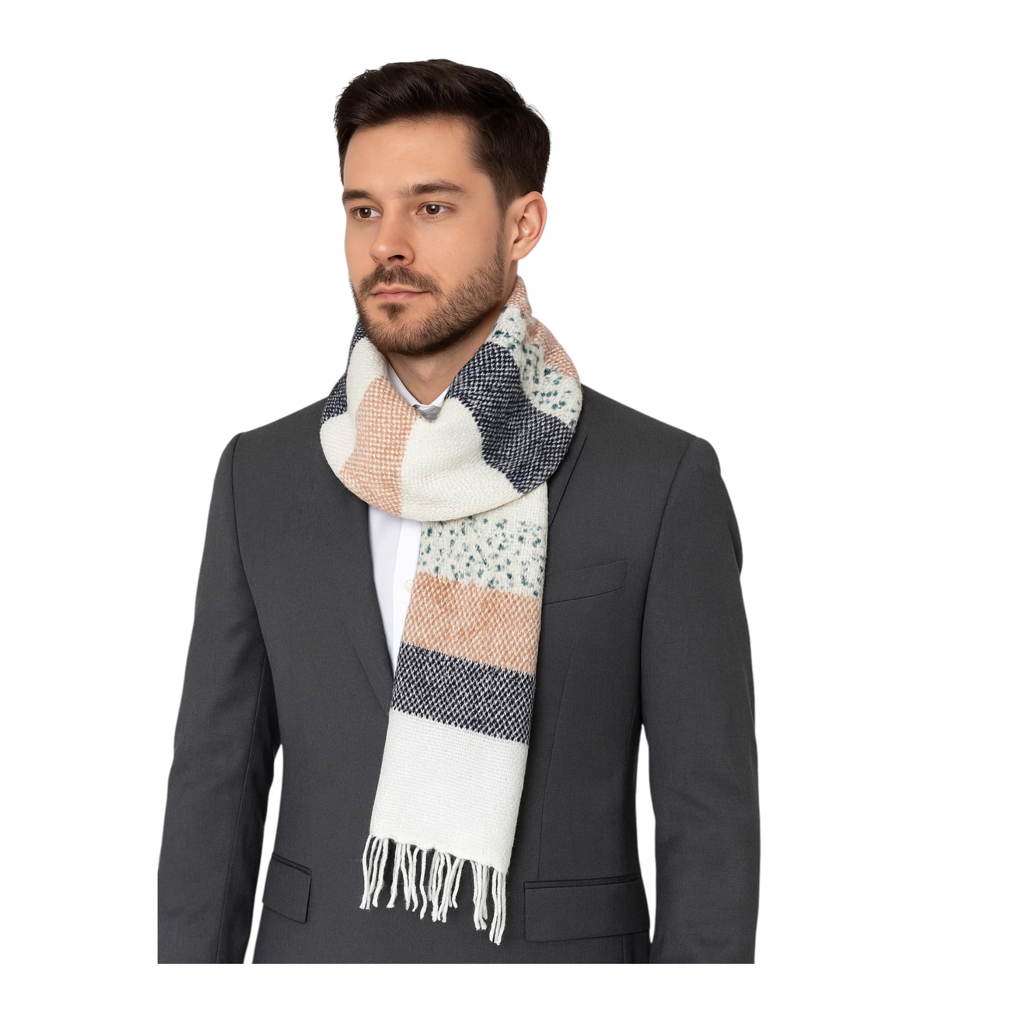 Cozy Winter Wrap for Men & Women – Soft Woolen Knitted Scarf with Tassels | Warm Stylish Neck Muffler (Pack of 1)-image-44