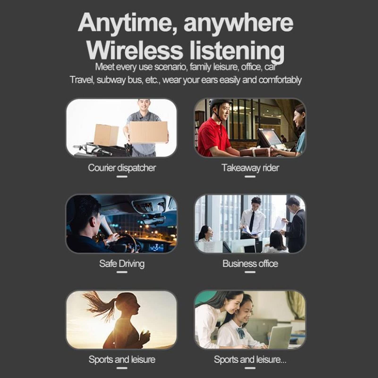 Auricolare Bluetooth 5.2, Auricolare Bluetooth 5.2 Wireless a Orecchio Singolo, Microfono HD Incorporato, Design Ergonomico, Orecchio Sinistro e Destro Universale, per Tablet