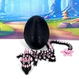 Generic 3D Printed Articulated Black and Pink Cherry Blossom Dragon, 12