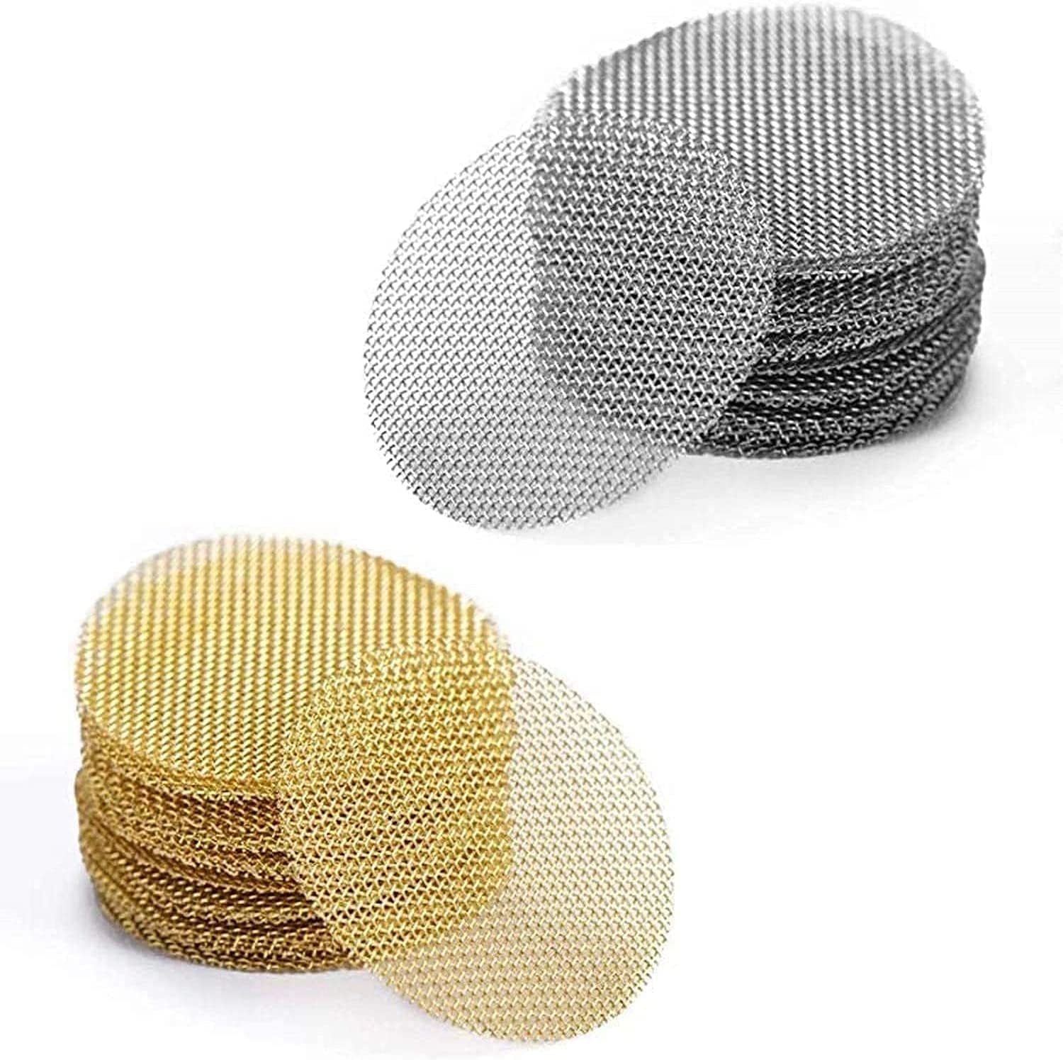 100 Pcs Pipe Strainer, 3/4 Inch Pipe Filters, 50 Premium Stainless Steel Pipe Sieves and 50 Brass Filters