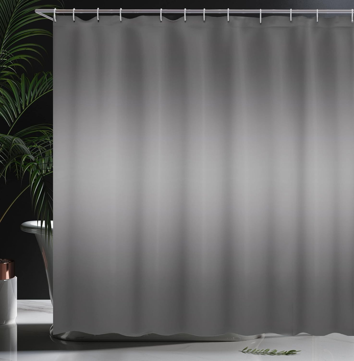 Ambesonne Ombre Shower Curtain, Fume Fog Dark Smoke Industry Theme Inspired Dark Grey Colored Modern, Cloth Fabric Bathroom Decor Set with Hooks, 69" W x 84" L, Charcoal Grey Pale Grey