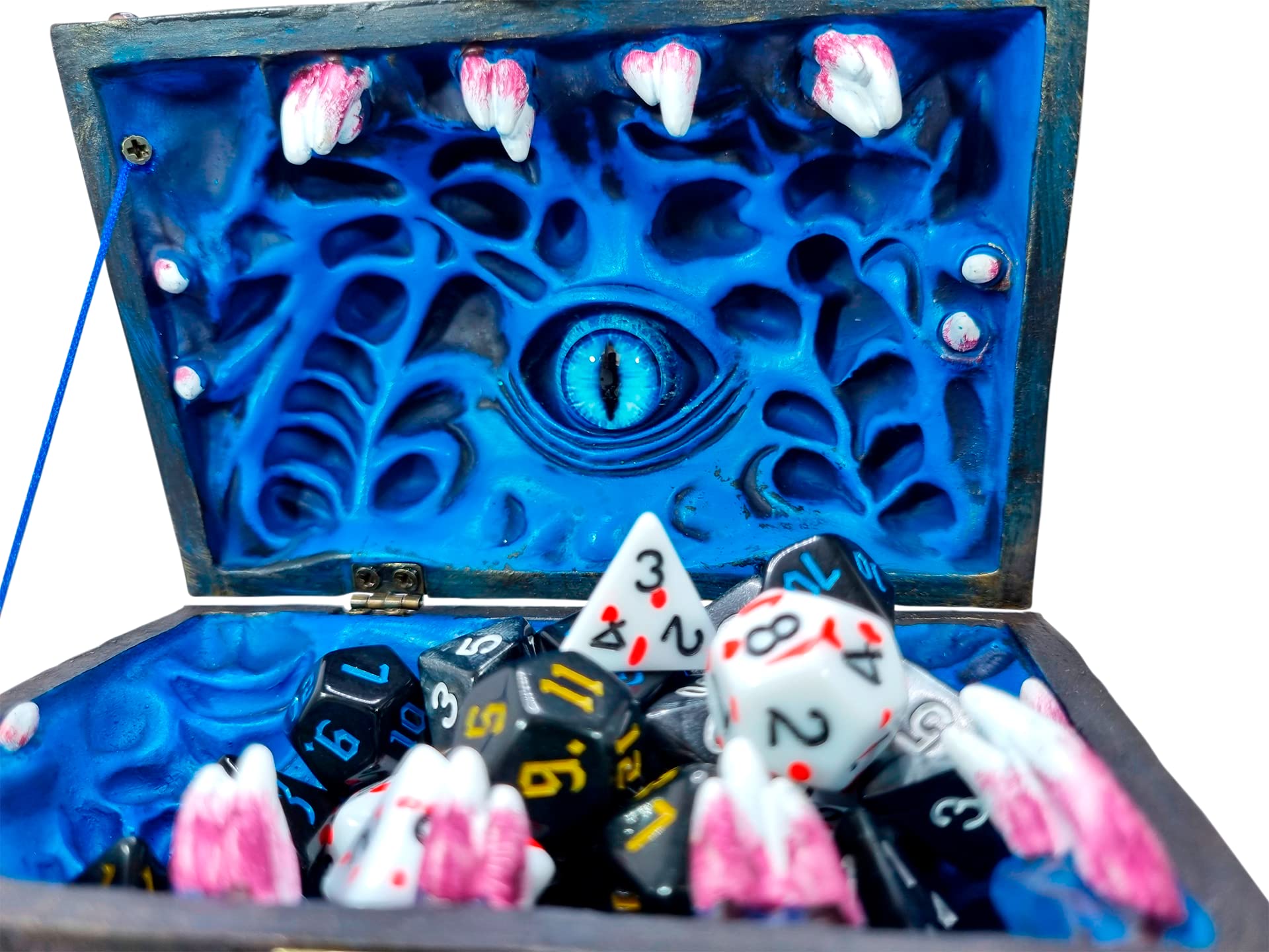 Power Beast Dungeon Mimic Cube Opbergdoos, Mimic Chest, Mimic Book, D&D dobbelzak, rol, kerkers en draken, draken en kerkers DND, Pathfinder, Poolse dobbelstenen, RPG