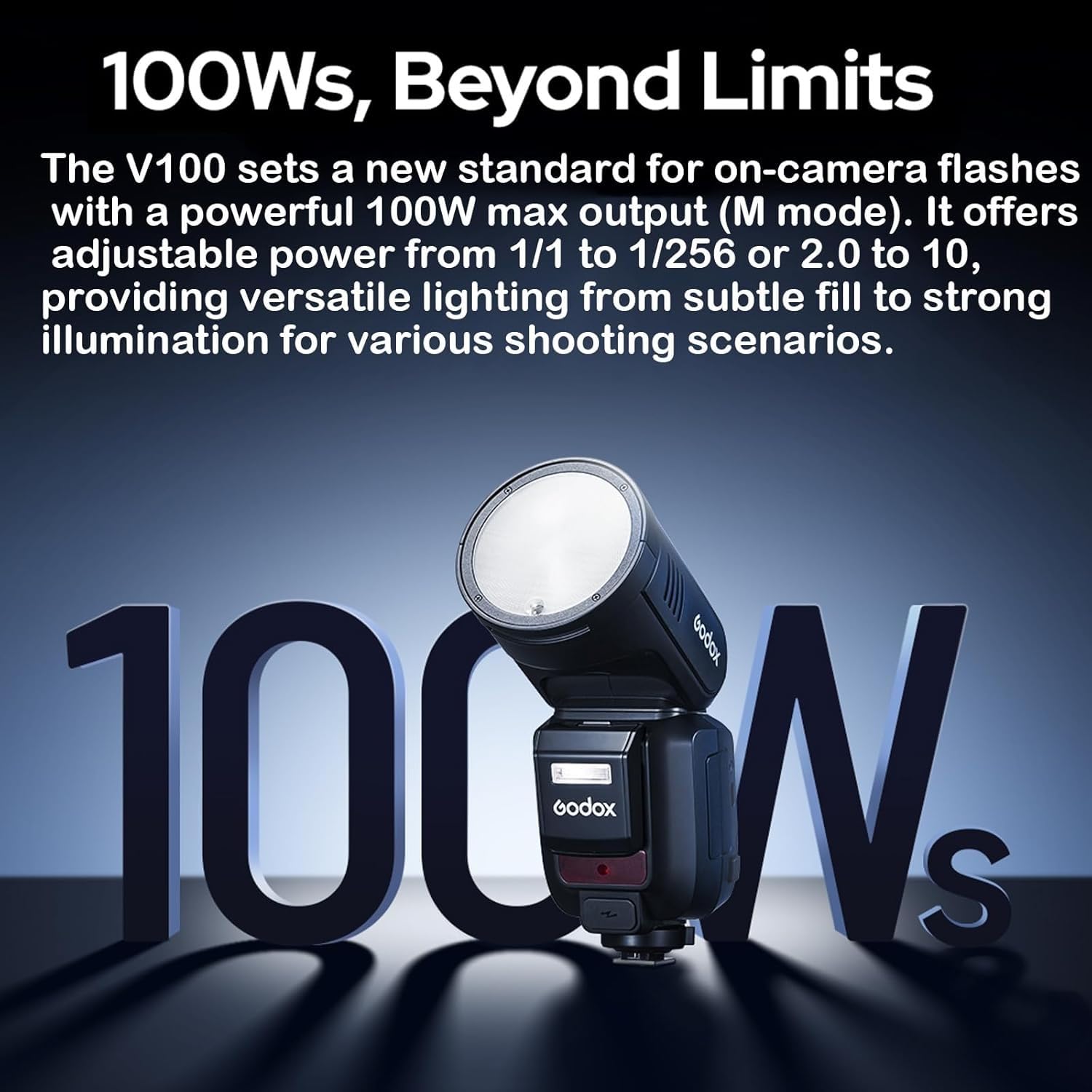 Godox Flash de cámara V100N Speedlite, Flash de Pantalla táctil V100 N, TTL HSS 1/8000s, Compatible con Nikon Z6III Z8 Z5 Z50II Z50 Zfc Z6II Z30 Z6 Z50II Z7II Z8 Z9 y D3500 D850 D7500 D56000 D5300