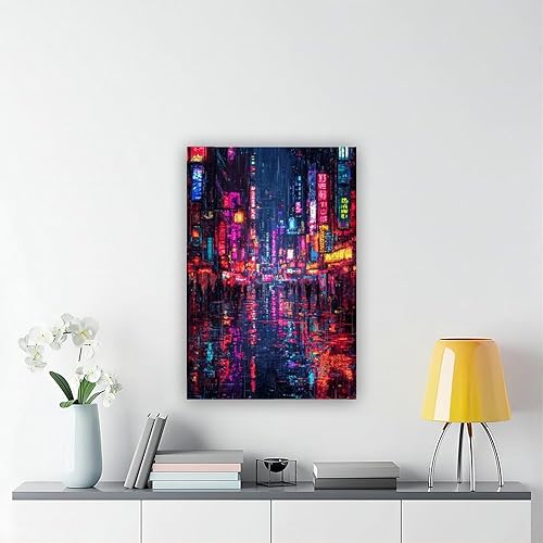 Miniatura 6 de XAHOR Neon Cyberpunk Pixel Art Poster  Retro Digital Style with Glitch Effects  Unique Modern Wall Art Canvas Poster Bedroom Decor Sports Landscape