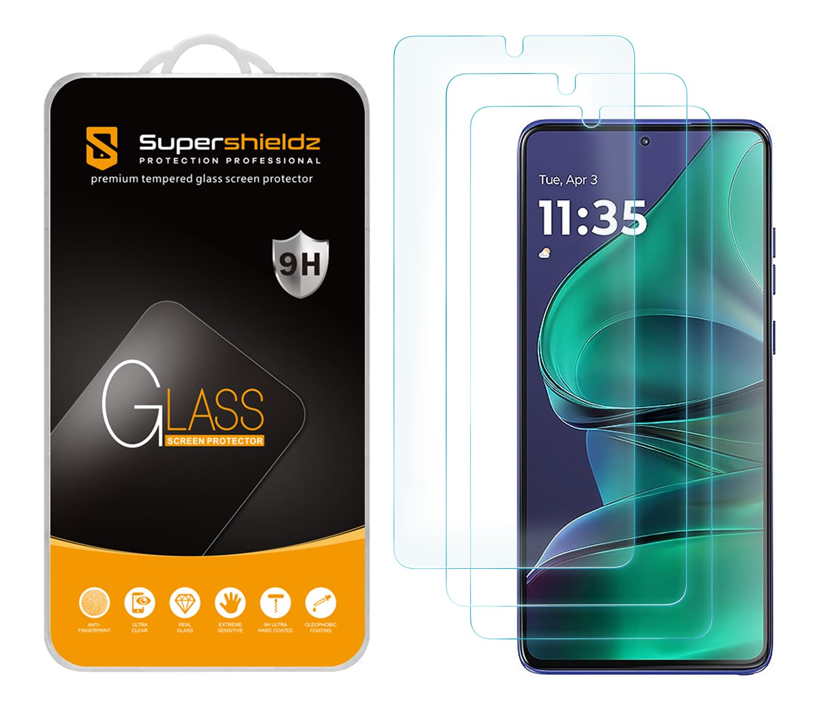Supershieldz (3 Pack) Designed for Motorola Moto G Stylus (2026/2025) Tempered Glass Screen Protector, Anti Scratch, Bubble Free