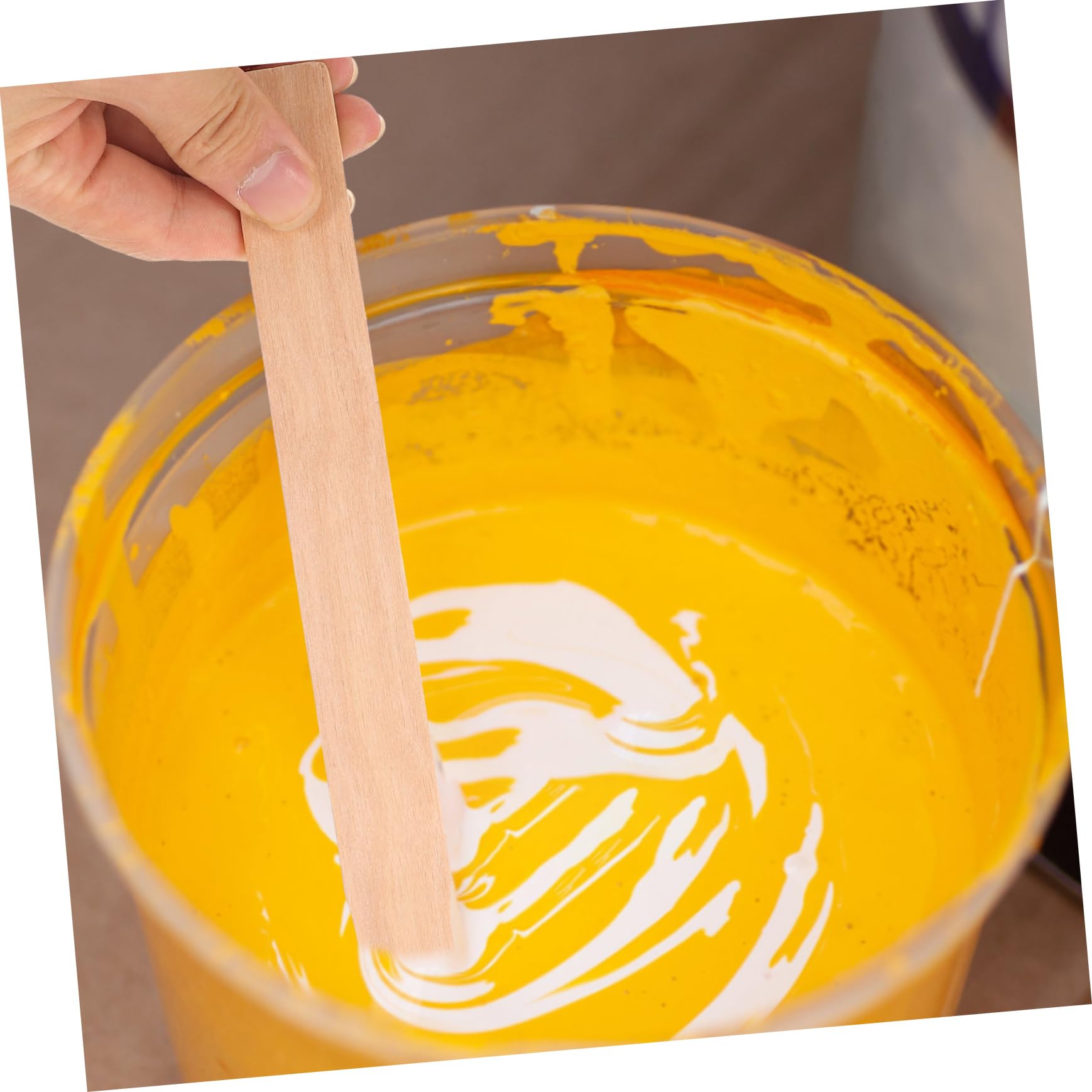 Ciieeo 5 Ensembles Bâtonnets Bois Pour Mélanger Peinture Outils De Mélange Manuels Pour Projets De Peinture 25 Pièces * 5