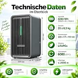 Marstek B2500D 2025 - Memoria solare da 2240 Wh per impianto fotovoltaico, 2,24 kW, espandibile, IP65, batteria LiFePO4 - 3