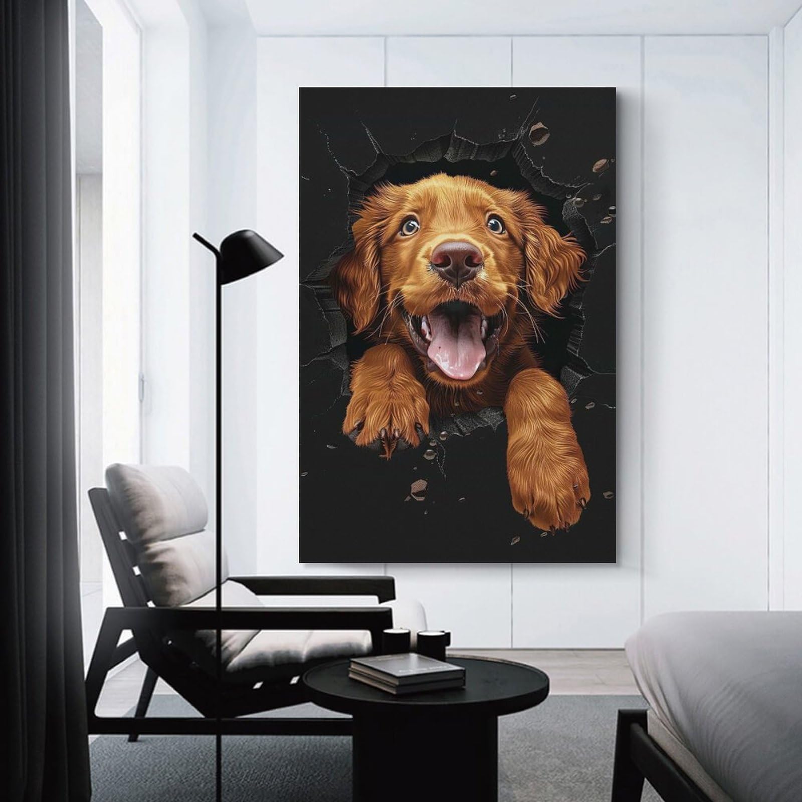 Junmoney Canvas Wall Decor Chesapeake Bay Retriever, 24x36inch(60x90cm), for Bedroom Decor, Cosy Corners Or Studios, Decorative Wall Art for Cosy Rooms