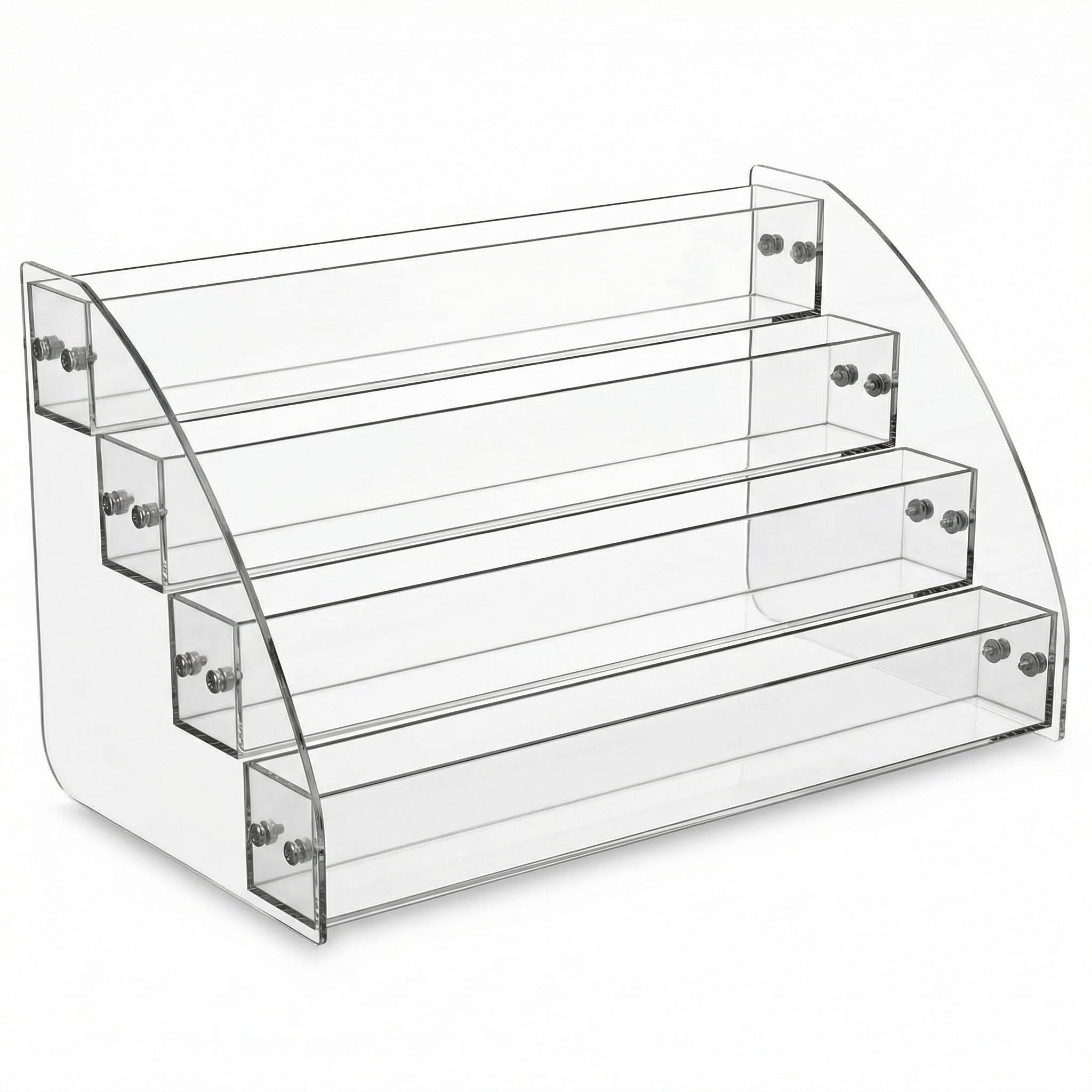 QWORK® 4-Tier Nail Polish Holder Organizer - Clear Acrylic Rack, Holds 40 Bottles