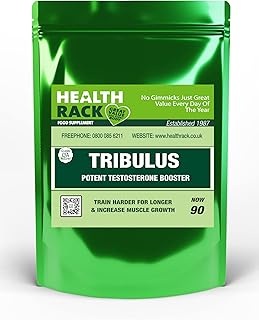 Tribulus Terrestris High Strength Vegan Testosterone Booster for Men 1500mg - 95% Saponins - 90 Capsules