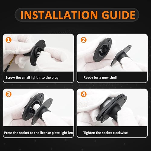 Miniatura 6 de Bestview Luz de matrícula, lámpara LED para parachoques trasero con arnés de cableado de enchufe para Dodge Ram 1500 2500 3500 Pickup Truck Step, 2