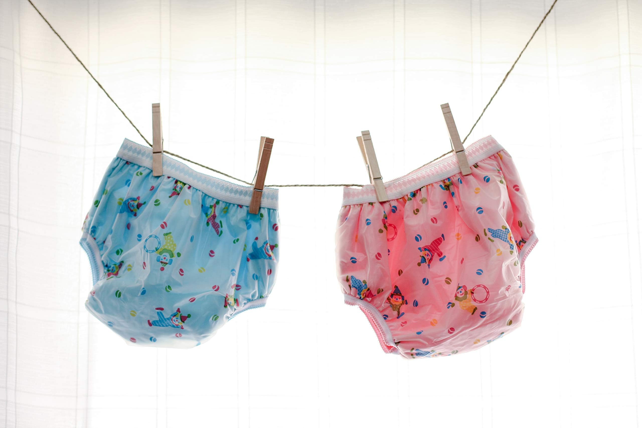 Cloth Diaper Potty Training Kids Underpants Pull up Cotton Plastic Panty Mess Free Waterproof Reusable Set of Two