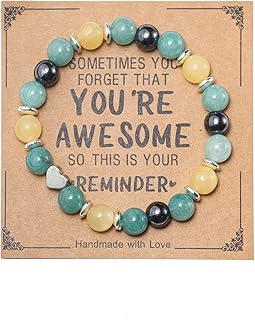 Inspirational Bracelets for Women Natural Stone Healing Relaxation Chakra Bracelet Gifts for Graduation Birthday Christmas Mothers day Valentines Thanksgiving Teacher Appreciation Gifts for Her Mom Best Friend Sister Women Girls