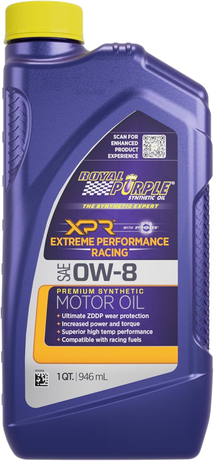 Royal Purple 01009 XPR 0W-10 Ultra-Light Extreme Performance Synthetic Racing Motor Oil - 1 Quart Bottle