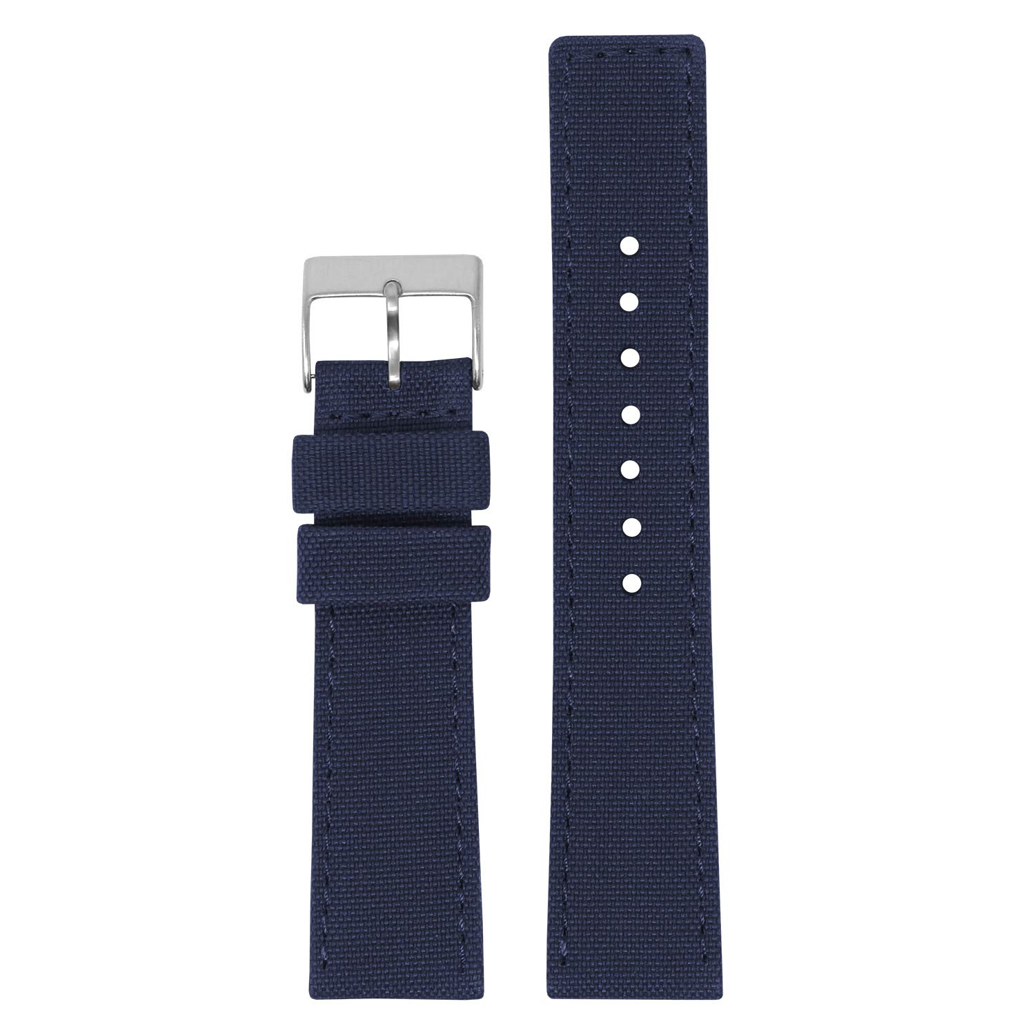 DASSARI Nylon Quick Release Watch Band Strap - Navy Blue - 20mm